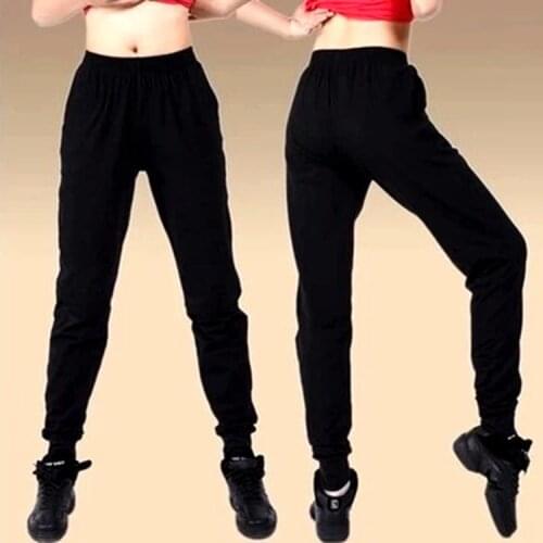 Black Pants Sports Dance Acrobatics Pants Female Adult Dance Clothes Cotton Costume Women Physical Fitness Radish Sweatpants