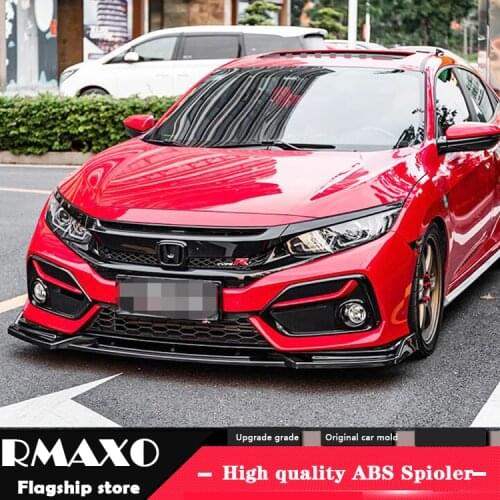 For Honda Civic Hatchback ZDK Body kit spoiler 2020-2021 Civic 3DK Rear lip rear spoiler front Bumper Diffuser Bumpers Protector