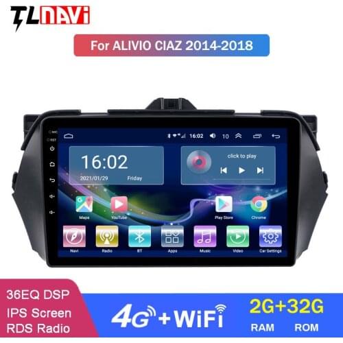9 Inch 4G Lte 2G RAM Android 10 GPS Navigation Radio Multimedia DVD Player For SUZUKI Alivio/CIAZ 2014-2018