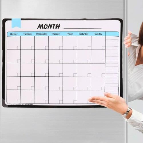 Monthly Planner Soft Magnetic Whiteboard Fridge Magnets Drawing Message Memo Pad