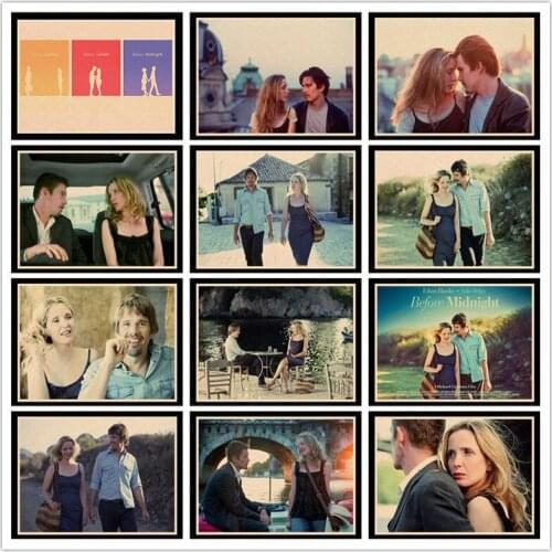 Perfect JL Before Sunrise Before Sunset Before Midnight Classic Movie Poster gather HBA12