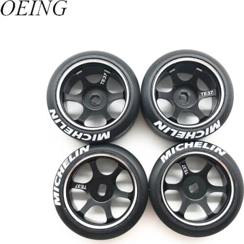 Metal Wheel Hub&Draft Tire TE37 for RC Mosquito Car MINI-Q HGD1 MINI-Z DRZ MINI-D K969 Upgrade Parts