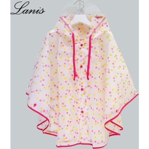 Fashion Childrens Rain Raincoat Trench Coat Hood Women Er Rain Coat Cape EVA Environmental Student Hooded Womens Raincoat B50