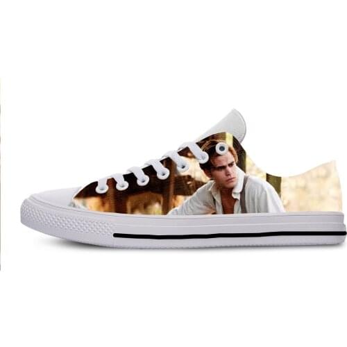 The Vampire Diaries Paul Wesley Mens Casual Shoes Hot Sale for Men Breathable Canvas Walking Man Shoes Factory Sales