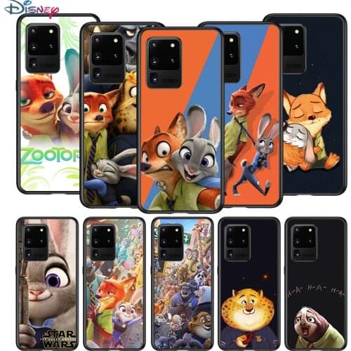 Zootropolis Disney for Samsung S20 FE Ultra Plus A91 A81 A71 A51 A41 A31 A21S A72 A52 A42 A02S Soft Black Phone Case