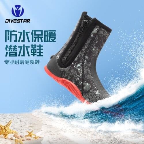 5MM Neoprene Scuba Diving Boots Water Shoes Vulcanization Winter Cold Proof High Upper Warm Fins Spearfishing Shoes