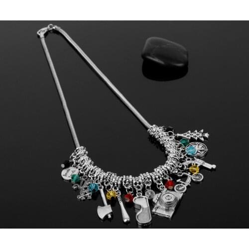 Stranger Things Pendant Necklace Monster Cosplay Jewelry Women Maxi Choker Neckalce