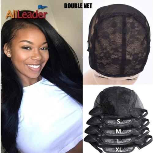 Alileader Adjustable Wig Caps Small/Large/Extra Large Base Cap Black Weaving Wig Tools Lace Wig Caps Weave Cap For Making a Wig