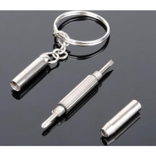 1Pcs Portable Mini Multi-function Screwdriver Glasses Srewdriver Tool For Phone And Watch Three-in-one Small Screwdriver