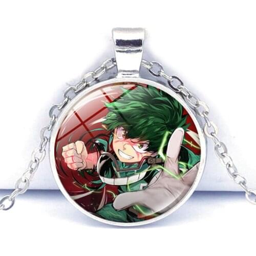 New Fashion Anime My Hero Academia Necklace All Might Midoriya Izuku Todoroki Figure Cosplay Pendant Trendy Cartoon Jewelry