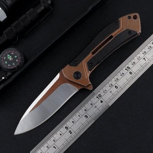 ZT 0801 CF ball bearing folding knife M390 blade steel + carbon fiber outdoor camping hunting tactical defense EDC tool knife