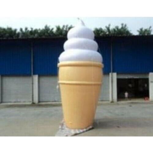 High quality 4m Inflatable Lighted Ice Cream Balloon Advertising with blower