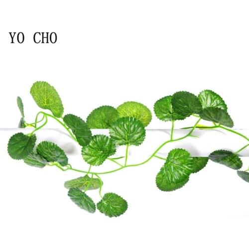 YO CHO 12PCS/LOT Green Artificial Hanging Plants Indoor Wedding Home Backyard Bar Decoration DIY Artificial Ivy Garland wall