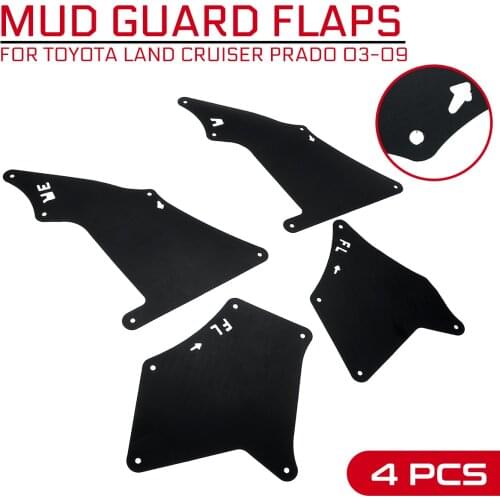 1 Set Front Rear Car Mud Flaps Splash Guards Mud Flap Mudguards Fender For Toyota Land Cruiser Prado 2003-2009