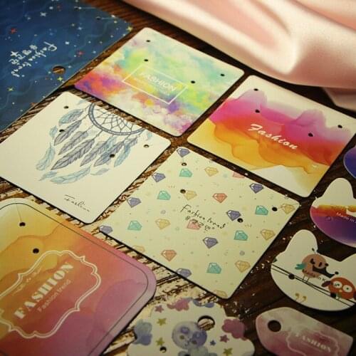 100 Pieces/Lot New Hot Fashion Jewelry Colorful Card Brooch Earrings Hairpin Display Organizer Tags DIY Handmade Packing Card
