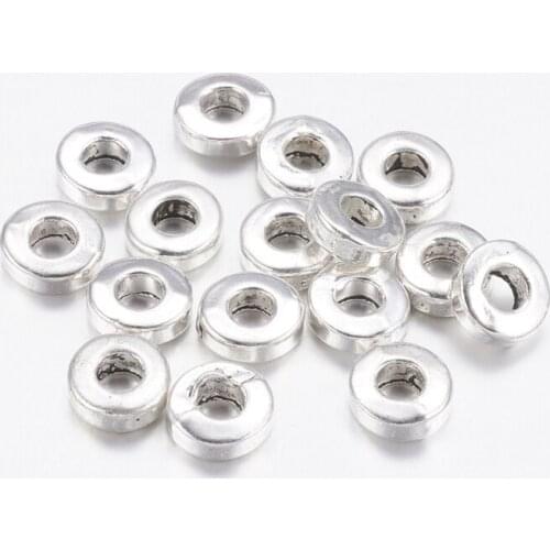 1000pcs Tibetan Style Beads Spacers For DIY Jewelry Making Necklaces Bracelets Handicrafts Supplies Donut Mixed color 6x2mm