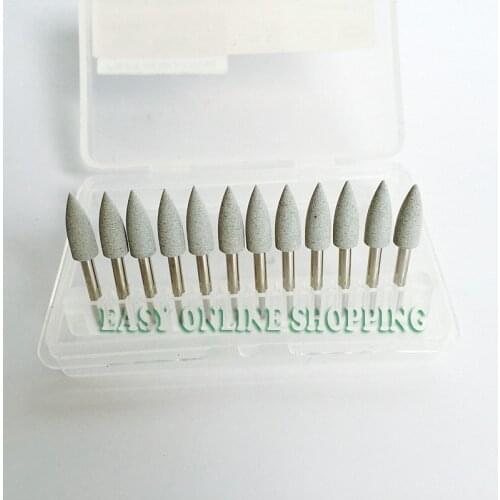 24pcs Dental Lab Assorted Silicone Polisher 2.35mm Diamond Burs Cups Latch type