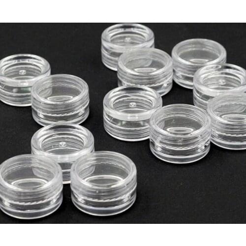 3ML Clear Base Empty Plastic Container Jars Pot For Cosmetic Cream Eye Shadow Nails Powder LX5684