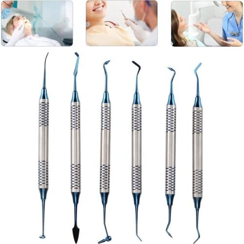 6Pcs Professional Dental Composite Resin Filling Spatula Restoration Instrument Tool