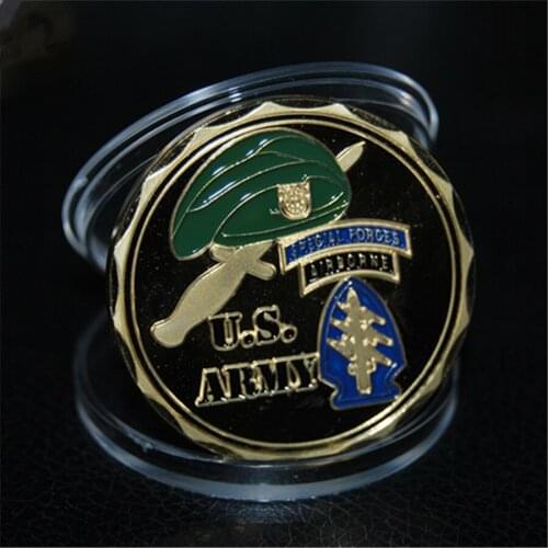 Special Forces AIRBORNE Army Green Beret Challenge Coin,5pcs/lot Free Shipping