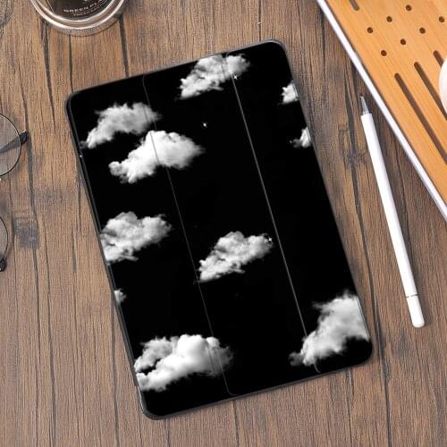 White Cloud for iPad Pro 11 Case 2020 Pencil Holder 10.2 8th Mini 5 Air 4 7th 12.9 Pro 2018 Funda For iPad 10.5 Air 2 3 Cover