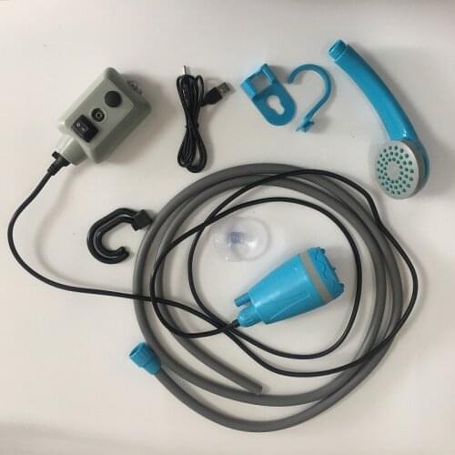 DC3.7V USB Rechargeable Portable Car Outdoor Shower Car Water Gun Pump Travel Pet Dog Take Shower Set Caravan Accessories