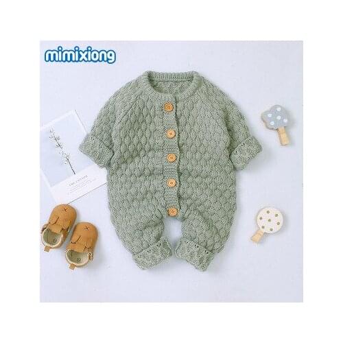 Baby Kids Rompers Spring Autumn Fashion Knitted Cardigan for Girls Boys Bodysuits High Quality Newborn Toddler Kids One-Pieces