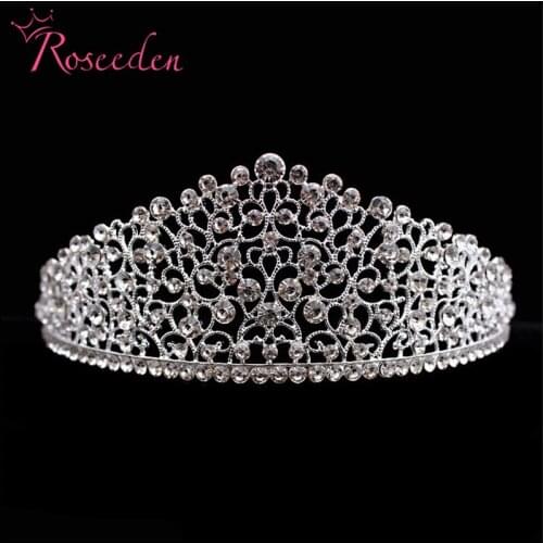 Classic Handmade Rhinestone Bridal Crown Tiaras Crystal Diadem Tiaras Bride Headbands Wedding Hair Accessories RE3209