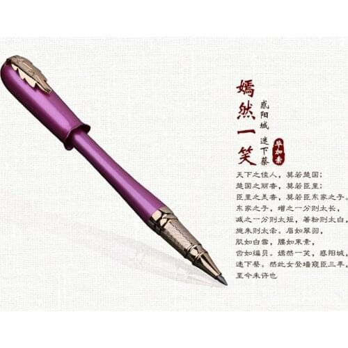Creative Design Leaf Gold Clip Cute Roller ball Pen Black Ink Refill Sign Pens The Best Business Office Christmas Gift for Frien