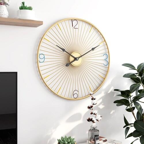 Art Quarz Wall Clock Aesthetic Europe Silent Digital Wall Clock Large Bedroom Creative Orologio Parete Home Decoration 50WC