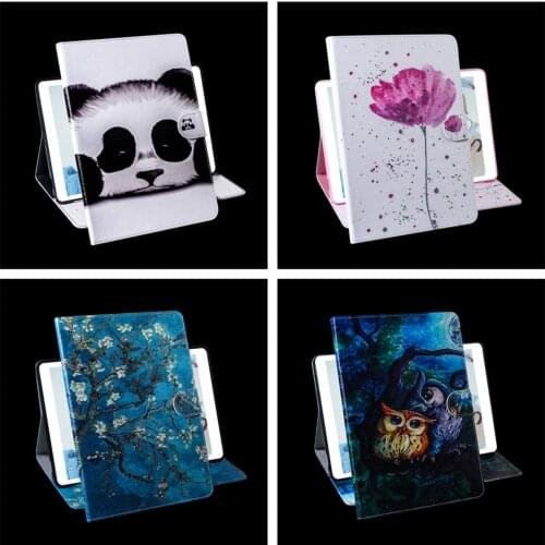 M5 Lite 10.1 inch case Panda lion tiger PU Leather Cover Stand Case For Huawei Mediapad M5 lite 10 BAH2-W19/L09/W09 10,1 "Tablet