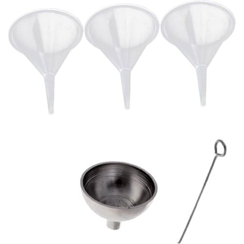 Mini Metal Plastic Funnel Kit For Filling Cremation Jewelry Urns Ashes
