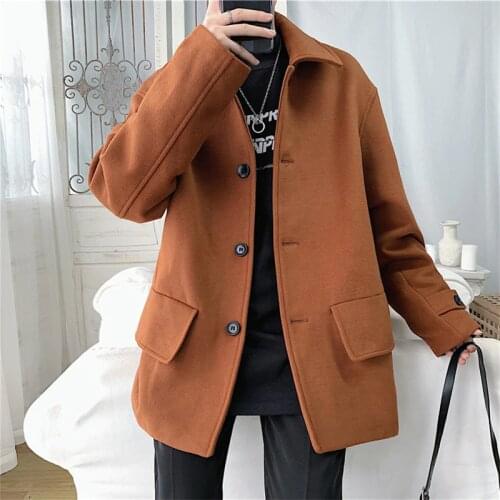 VERSMA England Style Slim Fit Wool Blend Trench Coat Men Women Solid Color Vintage Mens Overcoat Casaco Masculino Dropshipping