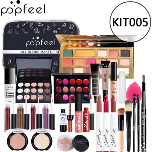 POPFEEL Professional Makeup Kit Eyeshadow Lipstick Concealer Mascara Foundation Eyebrow Pencil Womens Cosmetic Gift TSLM1