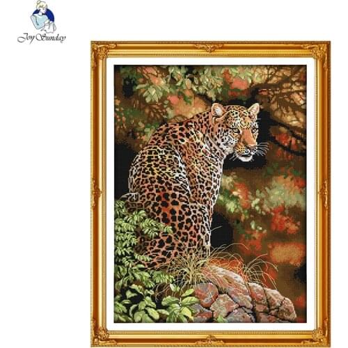 Cheetah Animal Painting Cross Stitch Package Factory Sets 14ct 11ct Aida Cloth Embroidery kit DIY Handmade Needlework Home Decor