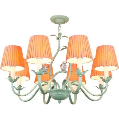 Nordic Children Room Chandelier Princess Home Living Room Dining Room Kids Orange Suspension Pendant Lamp PA0228