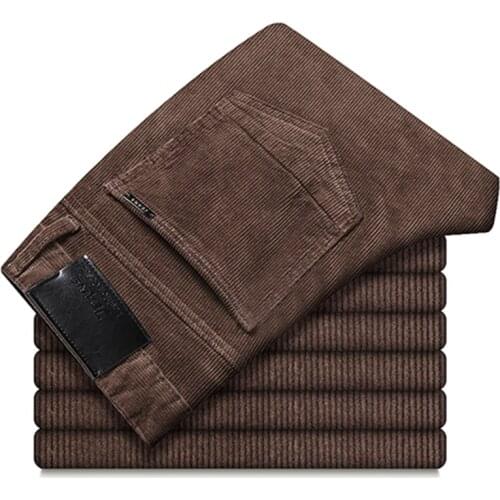 2020 Autumn and Winter New Business Mens JeanStraight Corduroy Corduroy Pants Breathable High Quality Multicolor Casual Pants