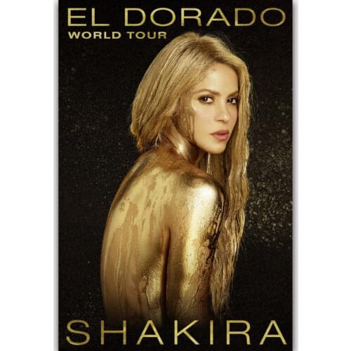 New Shakira EL Dorado World Tour Music-Silk Art Poster Wall Sticker Decoration Gift