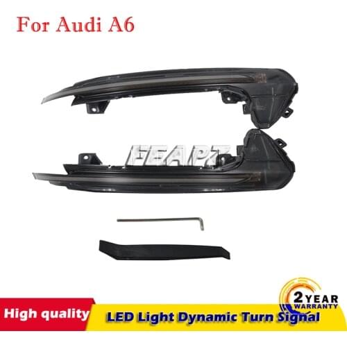A pair For Audi A6 RS6 4G C7 7.5 2012-2018 Dynamic LED Turn Signal Lights Rearview Mirror Indicator Blinker Repeater