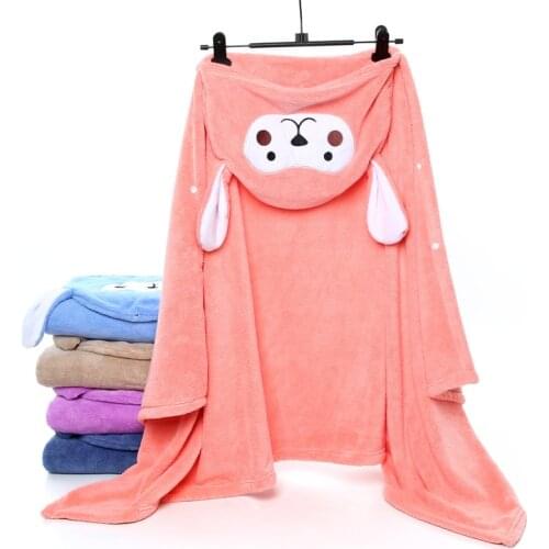 Newborn Baby Bath Towel Comfortable Soft Baby Hooded Newborn Towel Bebe Velvet Swaddle Blanket Infant Towels Kids Beach Blanket