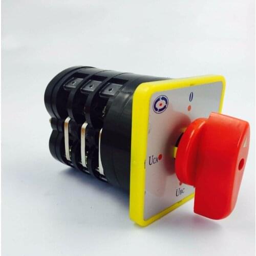 LW5-16YH3/3 Voltage Change-over Switch 4 Archives 3 Section Adjust Switch Silver Contact Gules Handle