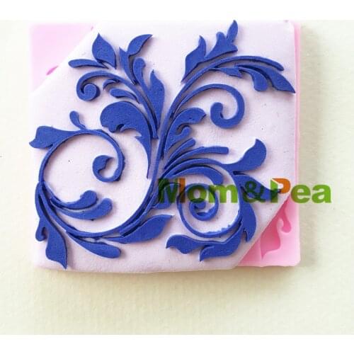Mom&Pea 1042 Free Shipping Floral Lace Shaped Silicone Mold Cake Decoration Fondant Cake 3D Mold Food Grade