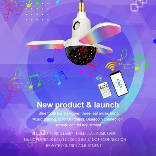 New 3Leaves Smart E27 RGB Bluetooth-compatible Speaker LED Bulb Light 40W Music Playing Dimmable Led Lamp With Remote Control