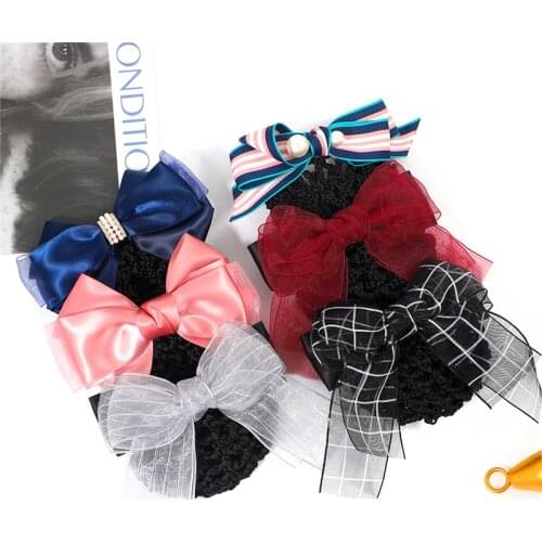 1Pc Female Professional Bank Hotel Nurse Staff Flower Bow Hairpins Clips Headpiece Women Jewelry Korean Hair Accessories Gifts