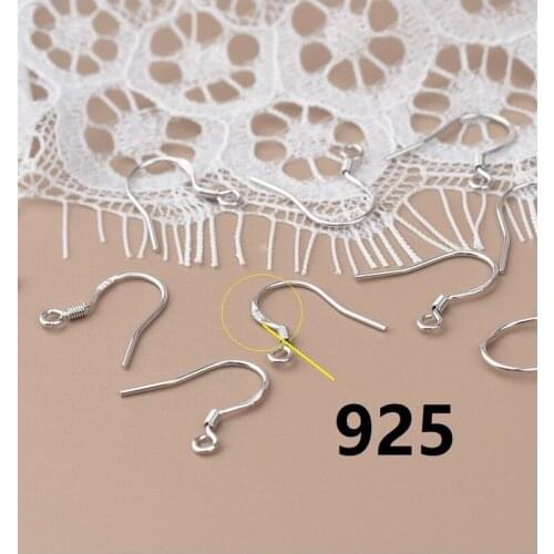 100pcs/lot Carven 925 Silver Copper Earrings Clasps Hooks Fittings DIY Jewelry Making Accessories Iron Hook Earwire Jewelry