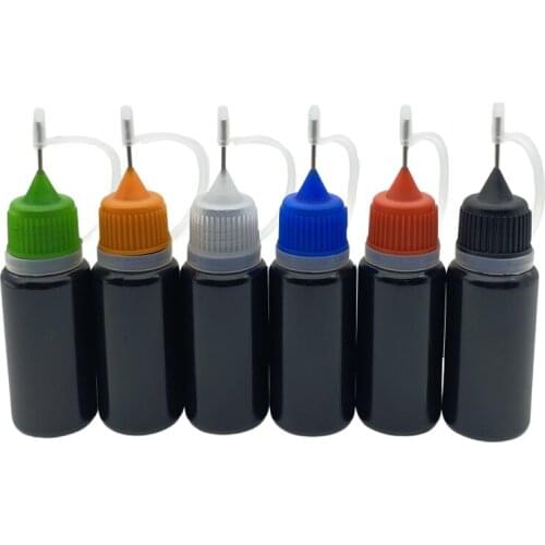 5pcs Black LDPE 10ml Squeeze Empty Container Plastic Dropper Bottle With Needle Caps E Liquid Vail