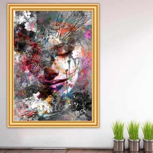 5D Diamond Painting Full Square Abstract Girl Cross Stitch Diamond Embroidery Mosaic Art picture of Rhinestones Home Decor Gift