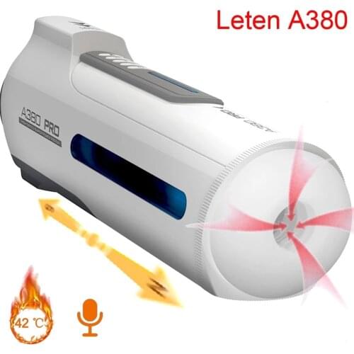 Leten A380 Automatic Piston Telescopic Sucking Male Masturbator Cup Heating Vagina Pussy Erotic Sex Machine Sex Toys For Man