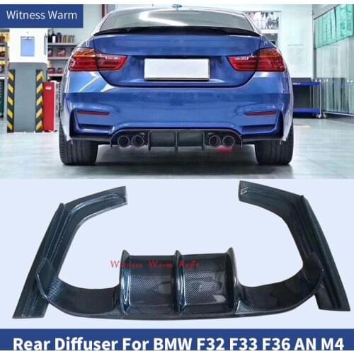 For F32 4 series V style Carbon Fiber rear bumper diffuser rear lip for BMW F32 F33 F36 435i 440i AN M4 bumper 13-19