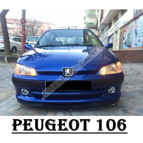 For Peugeot 106 CUPRA R FRONT SPOILER BUMPER LIP 1991-2000 Years Euro Spoiler Lip Universal 3 PCS Body Kit Auto Car Accessory